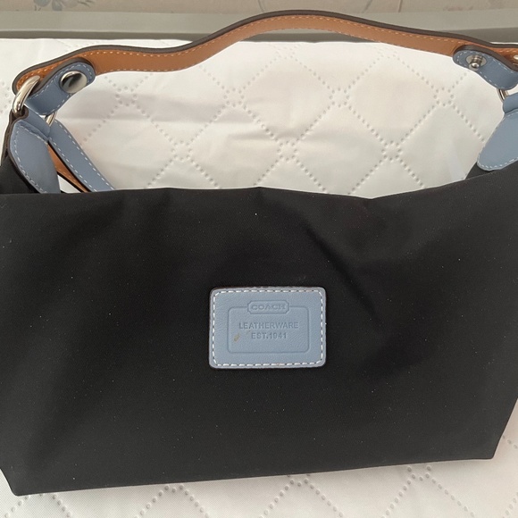 Coach Bags Coach Nylon Small Handbag With Canvas On Sides And